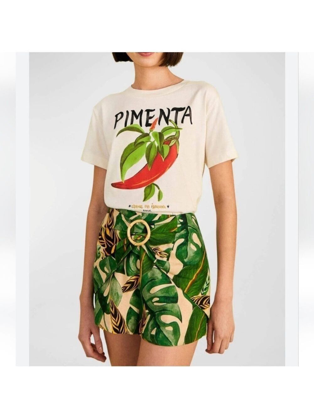 Farm Rio Tropical Leaves Shorts